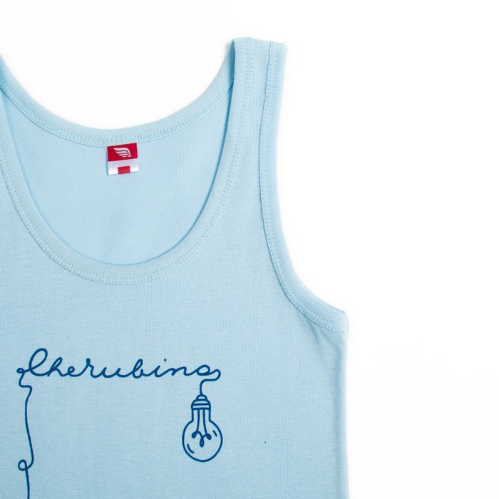 Майка для мальчика, рост 134 см, цвет голубой