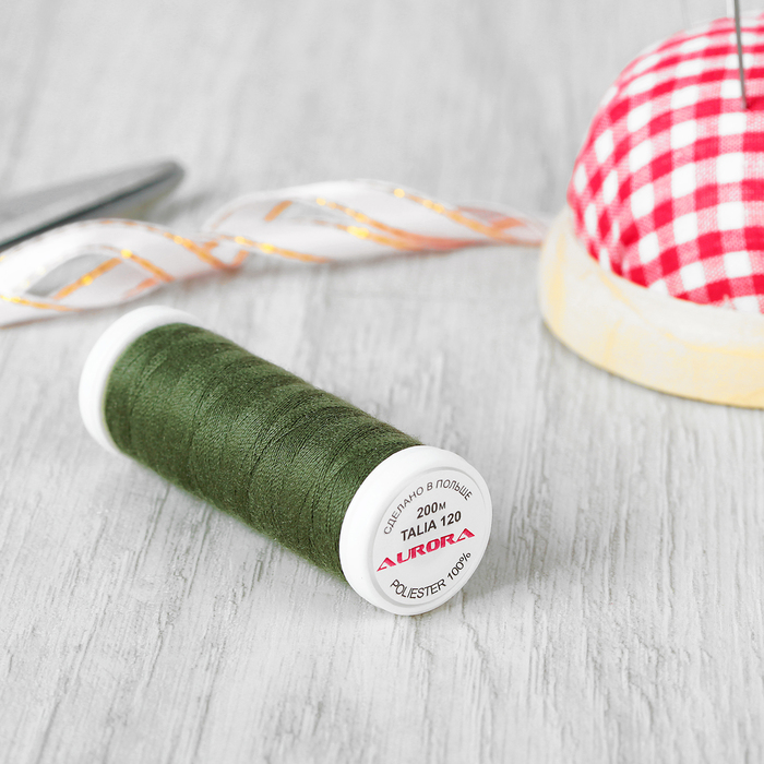 Нитки №120 200м, №7571, цвет зелёный