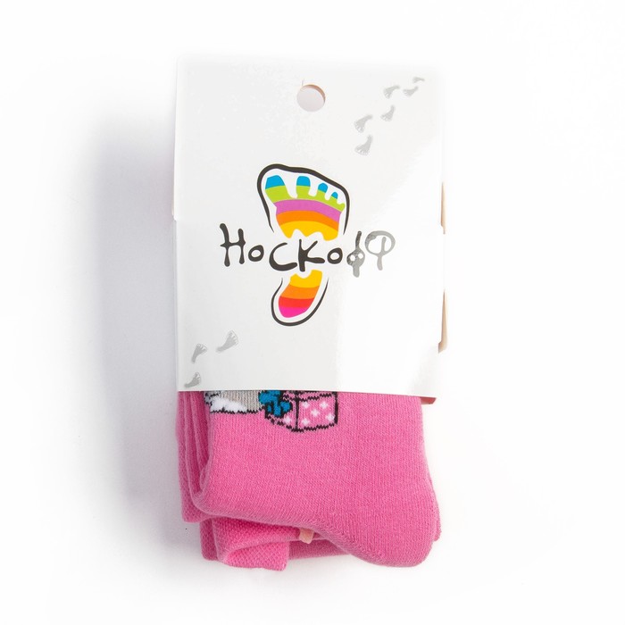 Колготки детские плюшевые ПФС70-2795, цвет розовый, рост 98-104 см