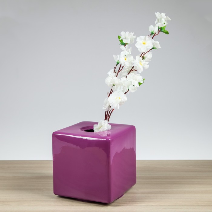 Ваза "Куб" фиолетовый