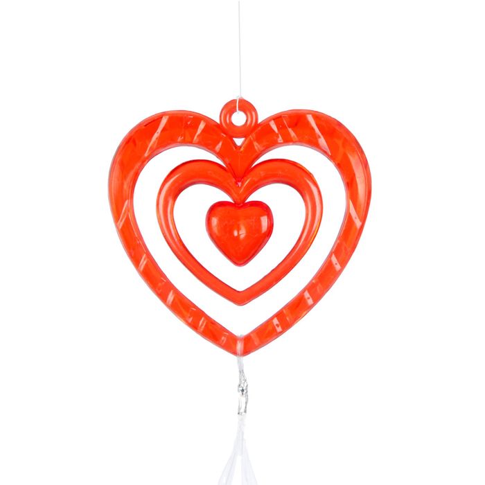 Музыка ветра "Сердце" 4 трубочки, 2 фигурки