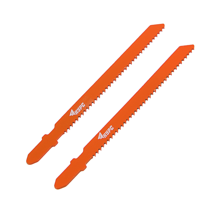 Полотно для электролобзика по дереву "КУРС", 100/75 мм, европейский хвостовик, 12 ТPI, 2 шт.