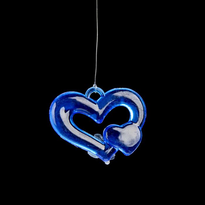 Музыка ветра, 4 трубочки 2 фигурки "Двойное сердце"