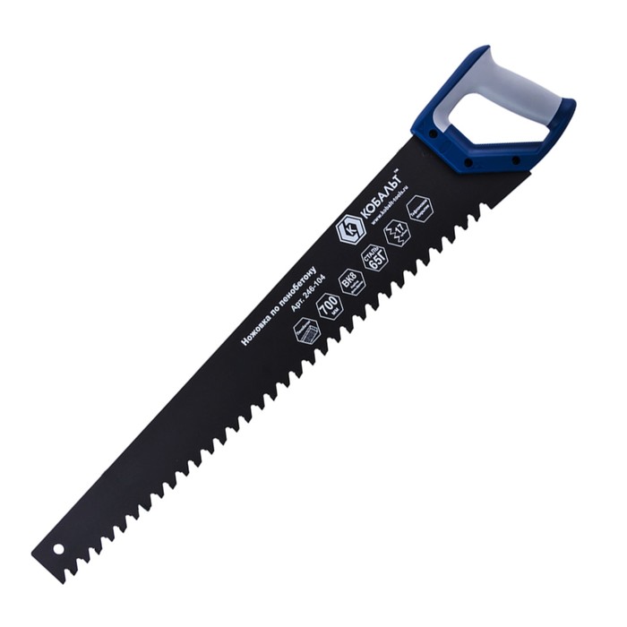 Ножовка по пенобетону "КОБАЛЬТ" 246-104, 17 TPI, тефлоновое покрытие