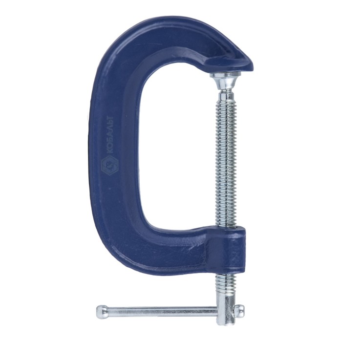 Струбцина "КОБАЛЬТ" 244-445, G-образная, 100 мм, 850 кгс, 0.6 кг, чугун
