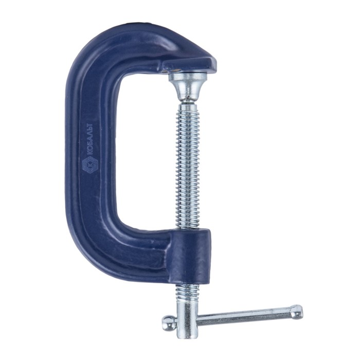 Струбцина "КОБАЛЬТ" 244-421, G-образная, 50 мм, 450 кгс, 0.225 кг, чугун