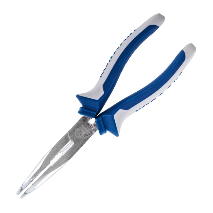 Длинногубцы "КОБАЛЬТ" 647-185, изогнутые, 200 мм, CR-V