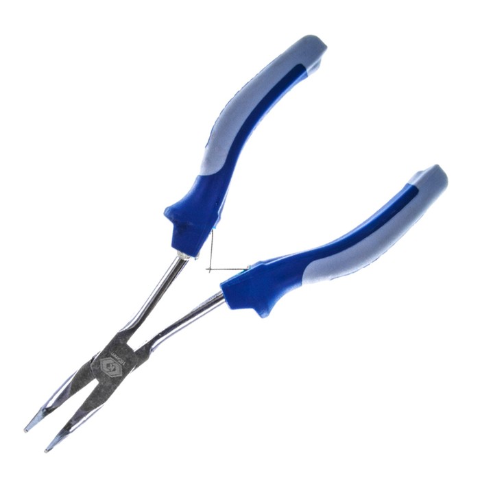 Длинногубцы "КОБАЛЬТ" 244-162, изогнутые, мини, удлиненные, 185 мм