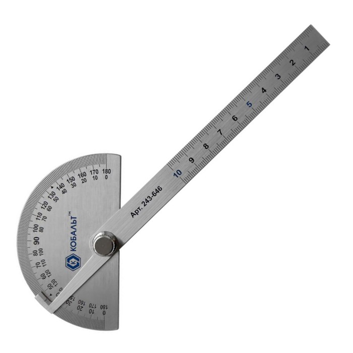 Угломер переставной "КОБАЛЬТ" 243-646, с транспортиром