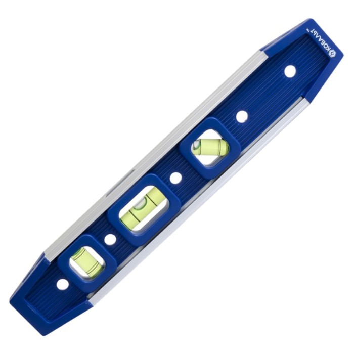 Уровень строительный "КОБАЛЬТ" Торпедо 243-356, 225 мм, 3 глазка, магнитный