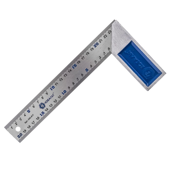 Угольник "КОБАЛЬТ" 243-417, нержавеющая сталь, чугунное основание