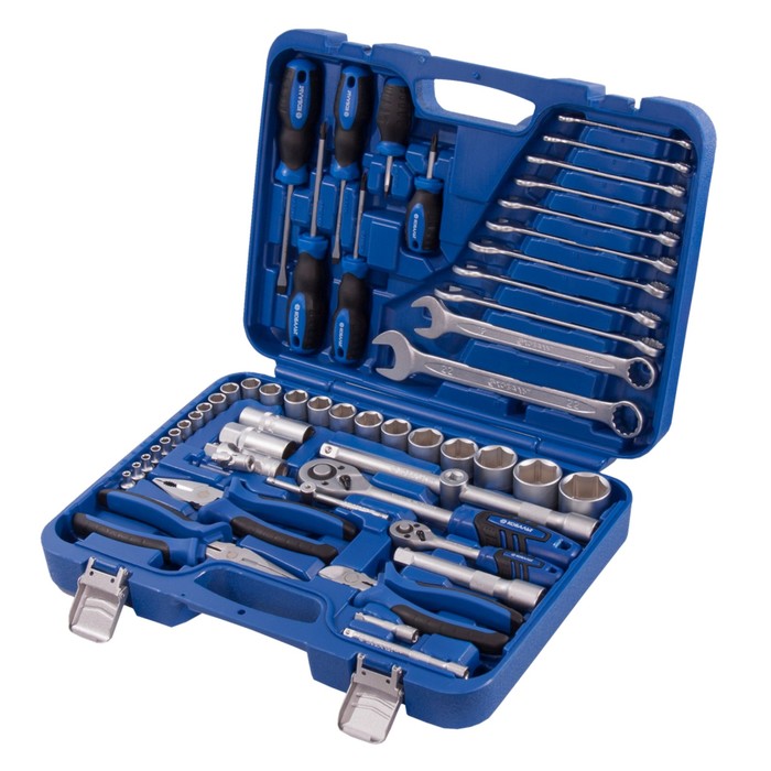 Набор инструмента универсальный "КОБАЛЬТ" 010102-55, 1/4" и 1/2", кейс