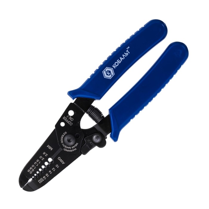 Электропассатижы "КОБАЛЬТ" 246-456, 0.6-2.6 мм, 170 мм