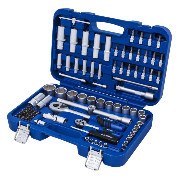 Набор инструмента универсальный "КОБАЛЬТ" 010113-100, 1/4" и 1/2", кейс