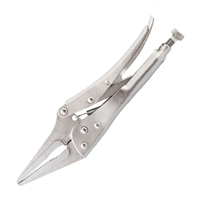 Клещи зажимные "КОБАЛЬТ" 244-254, удлинённые губки, 225 мм