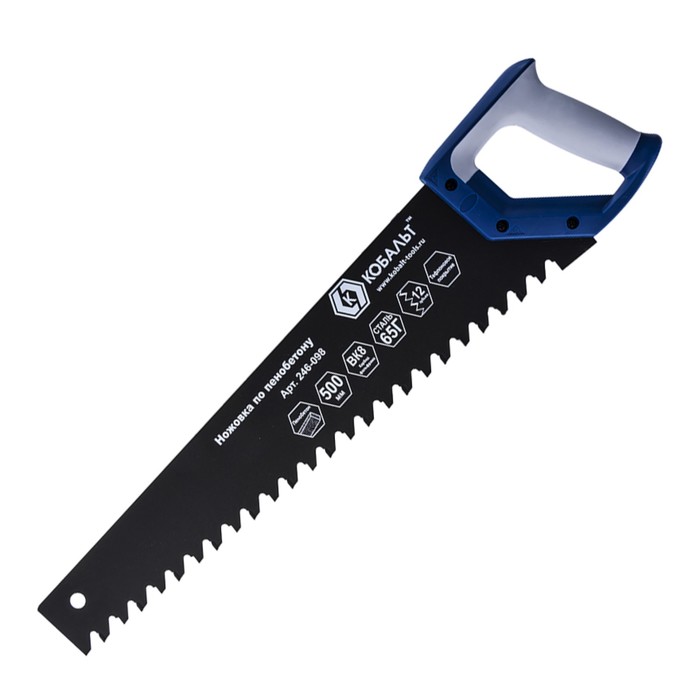 Ножовка по пенобетону "КОБАЛЬТ" 246-098, 12 TPI, тефлоновое покрытие