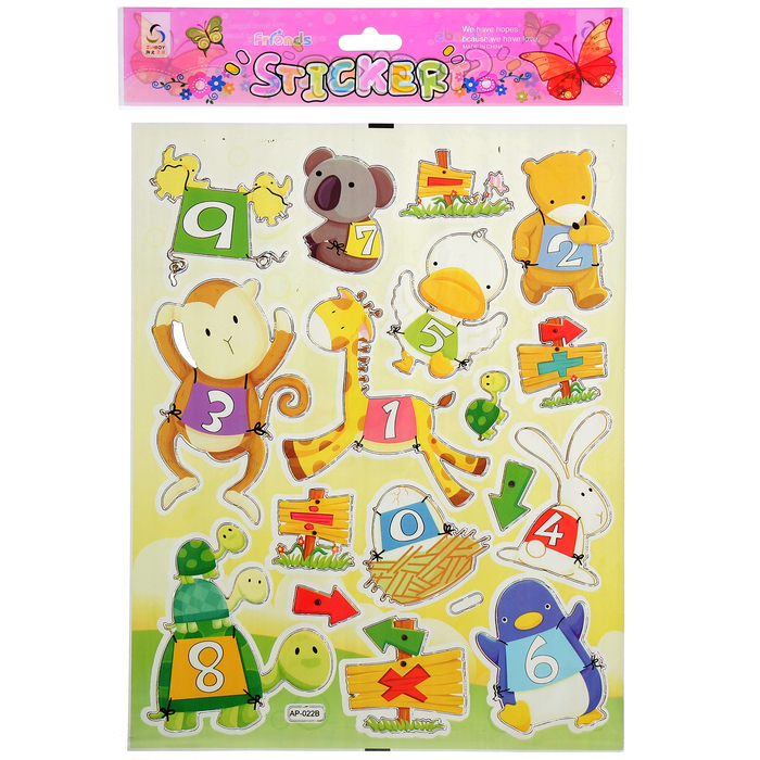 Наклейка "Цифры", МИКС