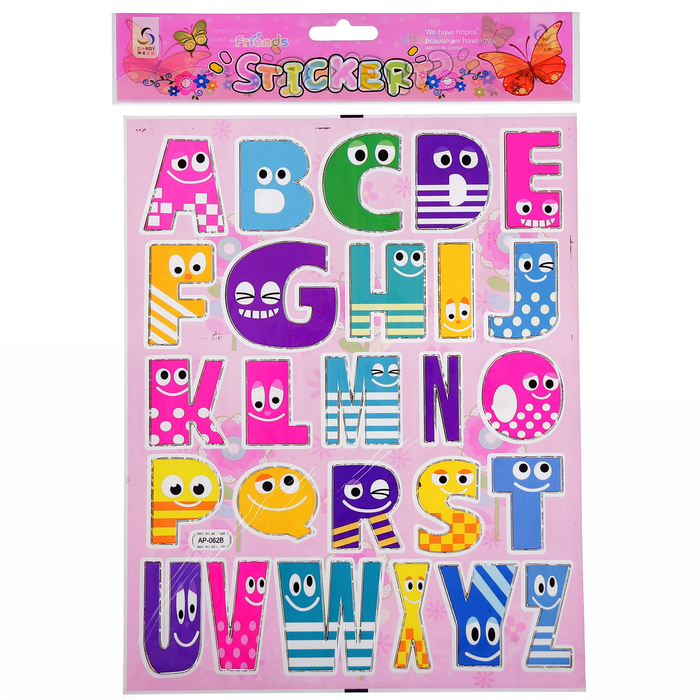 Наклейка "Алфавит", МИКС