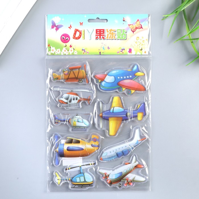 Наклейка силикон на стекло "Транспорт" 25х15,5 см