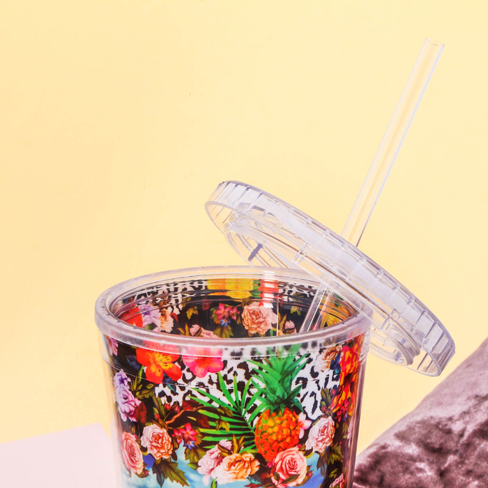 Стакан с трубочкой "Энимал", 500 мл