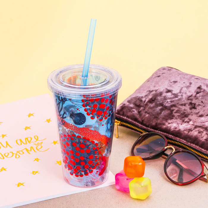 Стакан с кубиками для охлаждения "Море", 500 мл