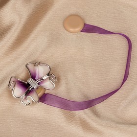 Подхват для штор «Бант», 6 × 5 см, цвет сиреневый от Сима-ленд