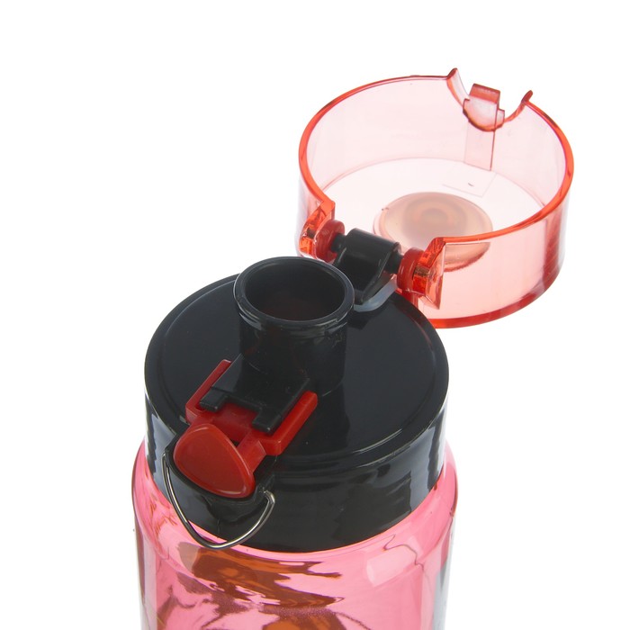 Бутылка для воды 500 мл, Серия Урбан, поильник, крышка на заклепке, микс, 7х19.5 см