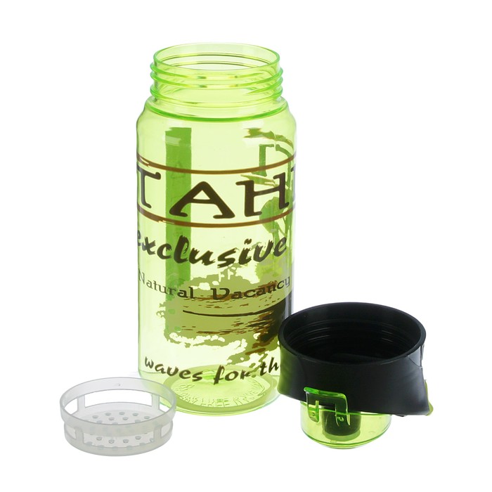 Бутылка для воды 500 мл, Серия Урбан, поильник, покатая крышка, микс, 7х19.5 см