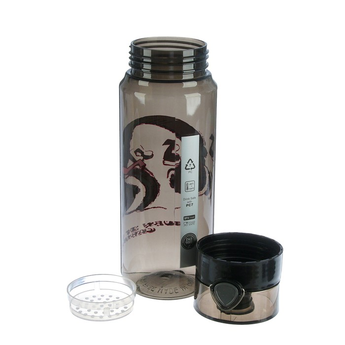 Бутылка для воды 750 мл, Серия Урбан, поильник, крышка на заклёпке, микс, 7х19.5 см