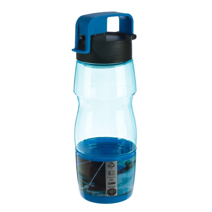 Бутылка для воды 750 мл, Серия Урбан, поильник, крышка для поильника, микс, 7х19.5 см