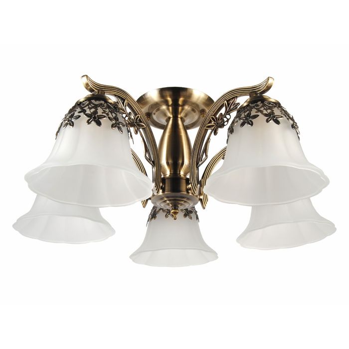 Люстра "Каскад" 158081 5x60W E27 бронза 48x42x21см