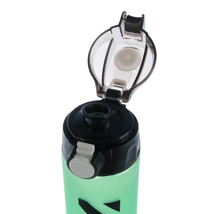 Бутылка для воды 700 мл, с надписями, рисунок полоски, крышка на защёлке, микс, 7х25 см