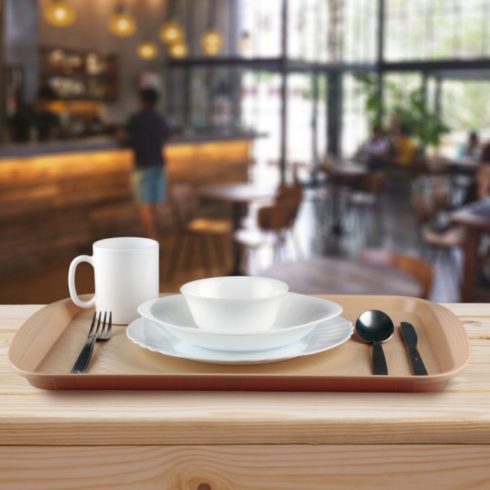 Поднос прямоугольный 42,5х32 см, цвет белый