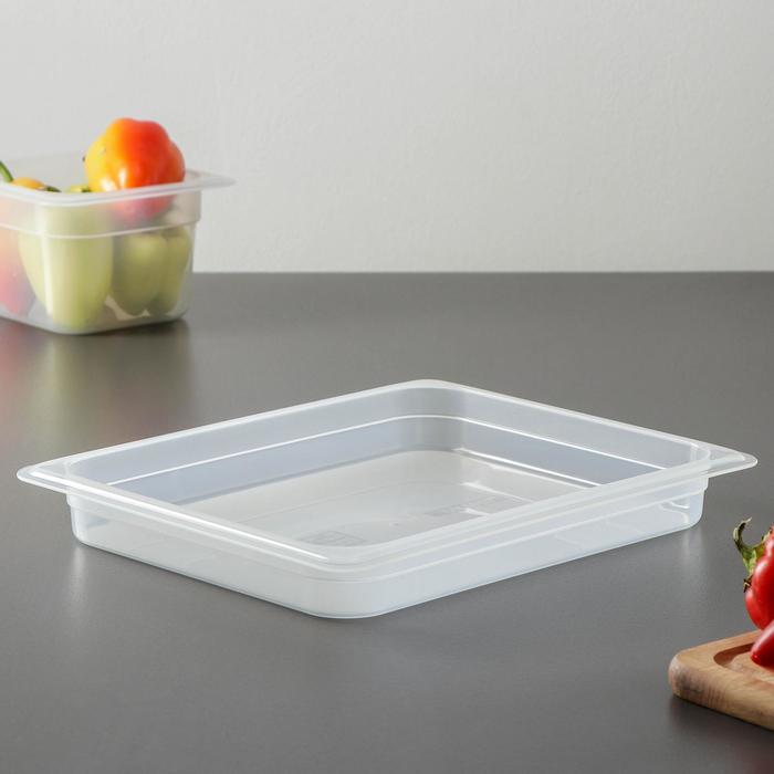 Гастроемкость GN 1/2 32,5x26,5 см, высота 4 см, прозрачная