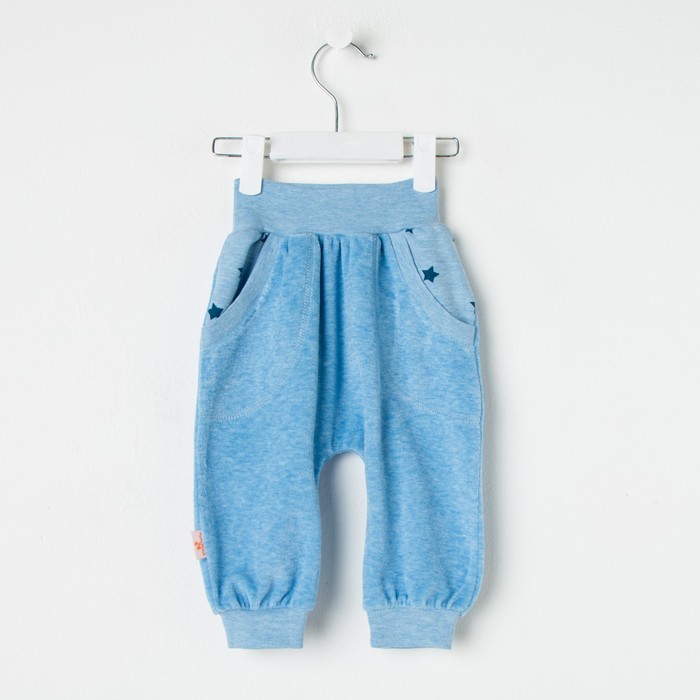 Брюки детские "Лучшие друзья", рост 80 (28) см, цвет голубой 40-4ТР(В/ИН)_М