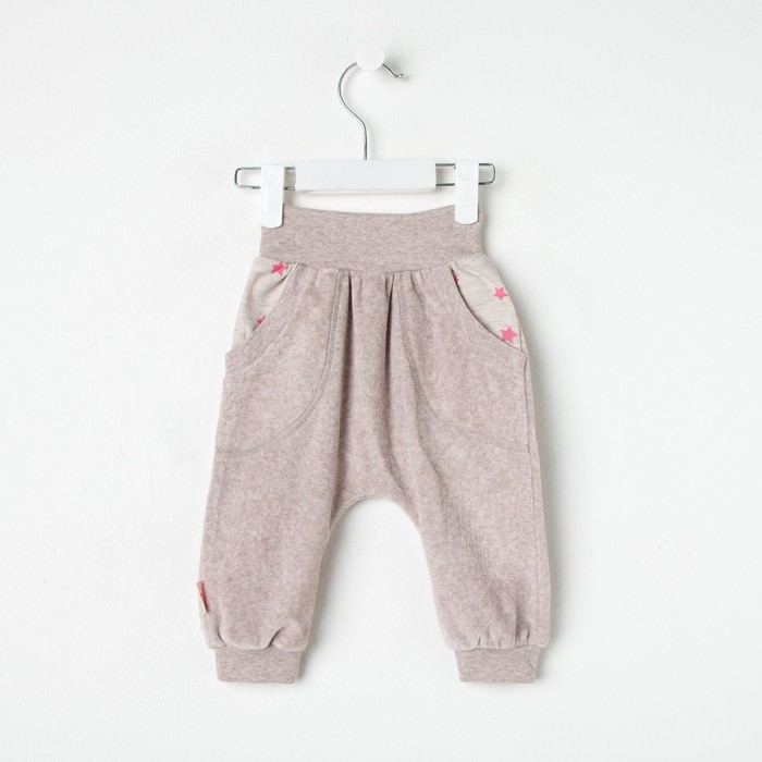 Брюки детские "Лучшие друзья", рост 86 (30) см, цвет бежевый 40-4ТР(В/ИН)_М