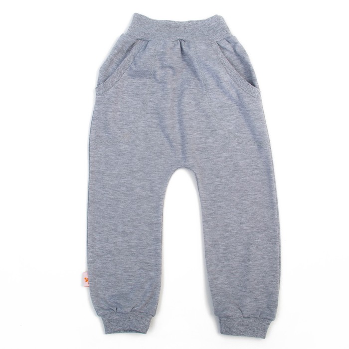 Брюки детские "Я тот еще фрукт", рост 80 (28) см, цвет серый, принт клубника 40-2ТР(ИН)-АП_М   29523