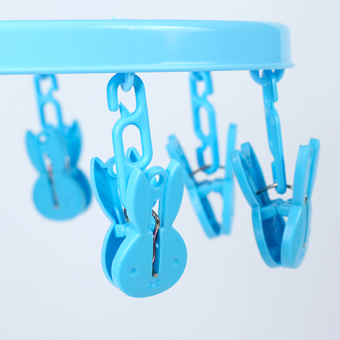 Сушилка для белья подвесная "Сердечко" 8 прищепок,21x18см, цвет МИКС