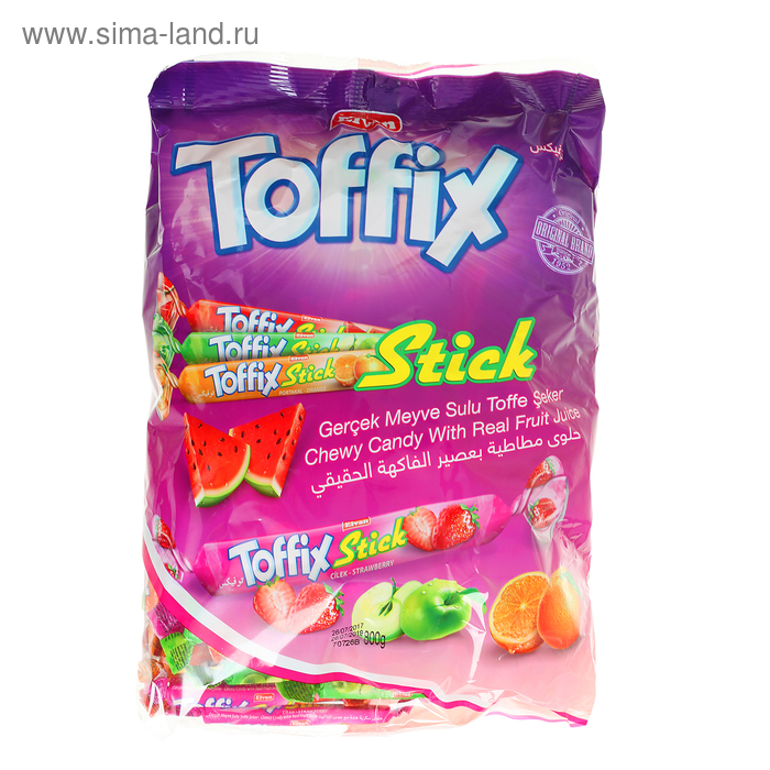 Конфеты жевательные Toffix stick mix микс, 1000 г