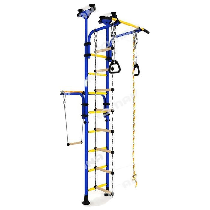 Детский спортивный комплекс "Карусель Олимпиец-1", цвет синий/жёлтый