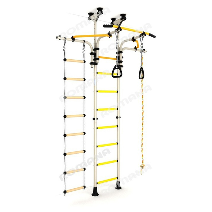 Детский спортивный комплекс "Карусель R5", цвет белый-антик/жёлтый