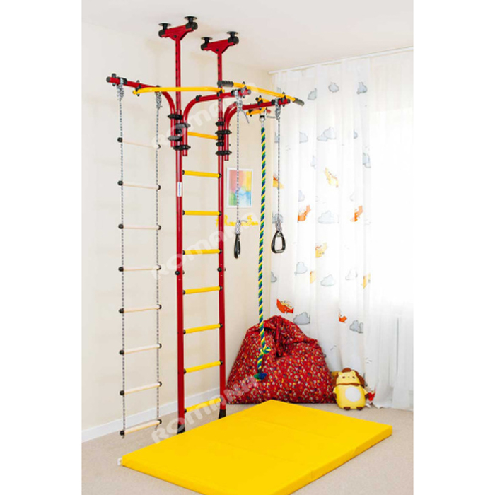 Детский спортивный комплекс "Карусель R5", цвет белый-антик/жёлтый