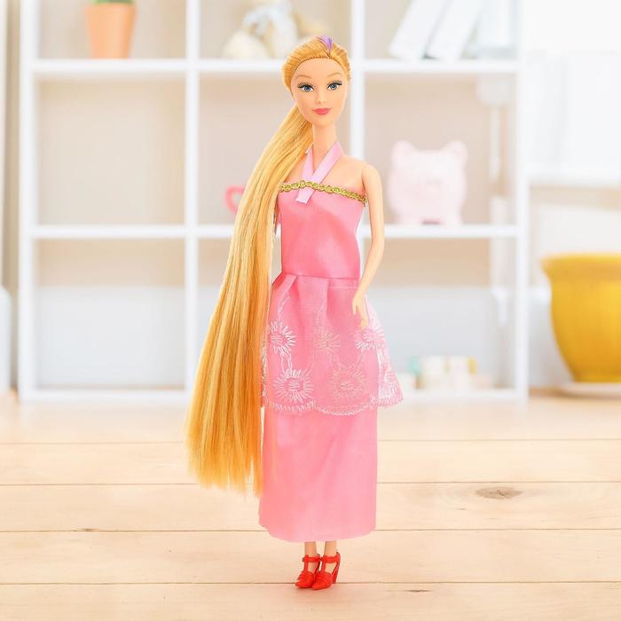 Кукла модель "Анита" с длинными волосами, МИКС