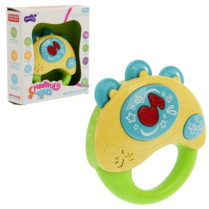 Музыкальный бубен «Игралочка», световой и звуковой эффект