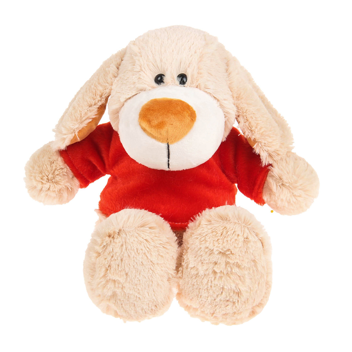 Мягкая игрушка "Собака Рикки" в красной кофте