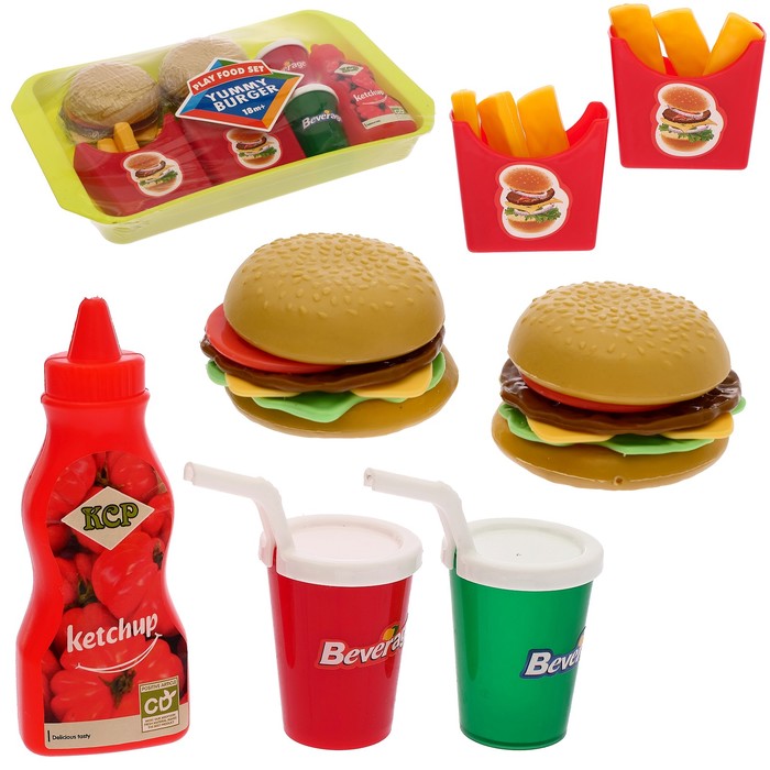 Набор продуктов "Фастфуд", 8 предметов