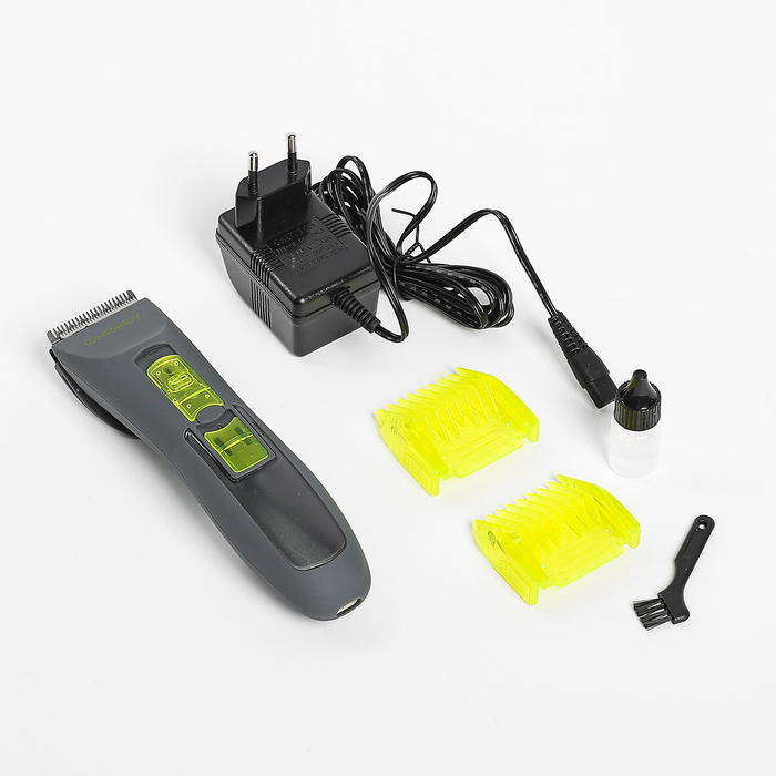 Машинка для стрижки ENERGY EN-727, 5 Вт, сталь, сеть/аккумулятор, 2 насадки