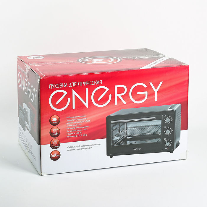 Духовка электрическая ENERGY GT30-R, 1600 Вт, 30 л, 65-240 ºС