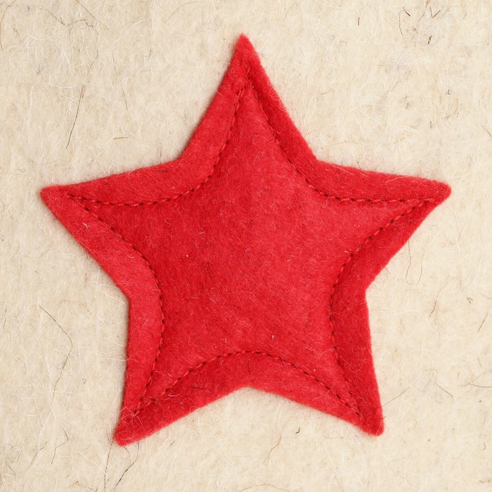 Шапка банная "Будёновка" белая, РУССКИЙ ВОЙЛОК, 100% "наша" шерсть