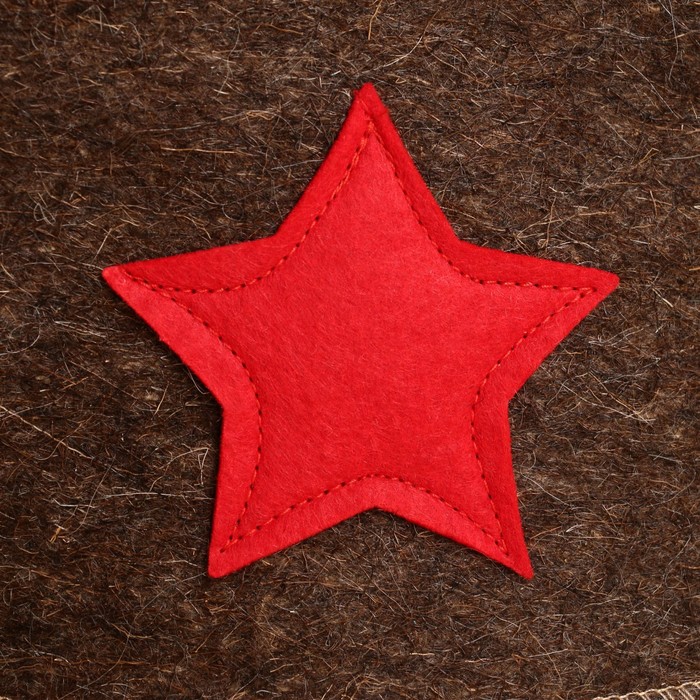 Шапка банная "Будёновка" серая, РУССКИЙ ВОЙЛОК, 100% "наша" шерсть